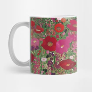 Red and Pink Flower Garden Mug